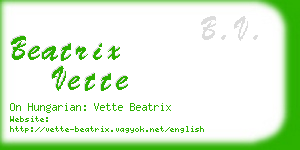 beatrix vette business card